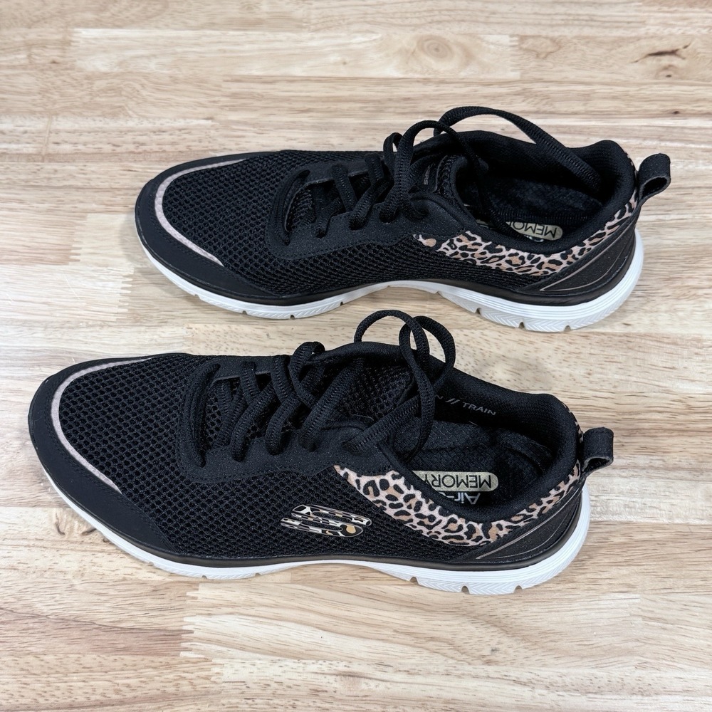 Skechers Women's Flex Appeal 4.0 149576 Black Running Shoes Sneakers Size 8.5 - Picture 2 of 9